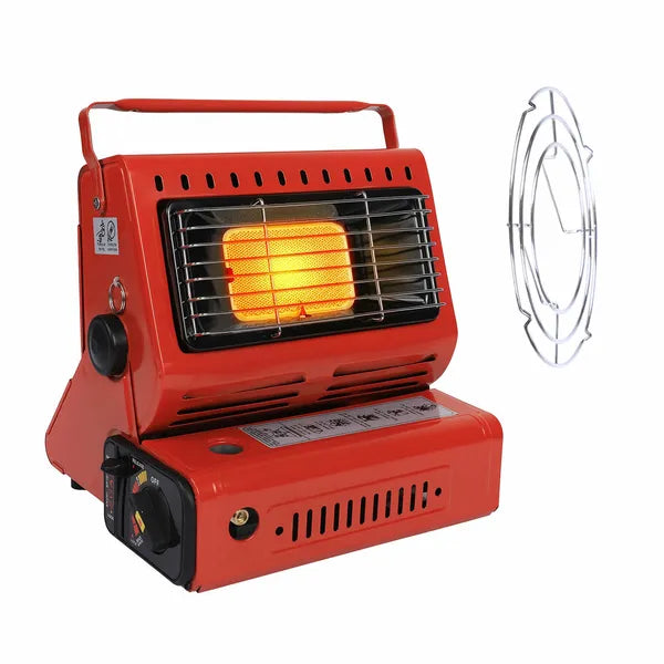2 In 1 Portable Butane Burner Heater Outdoor Butane Gas Heater Warmer Heating Cooking Stove Cooker For Camping Fishing RV Travel