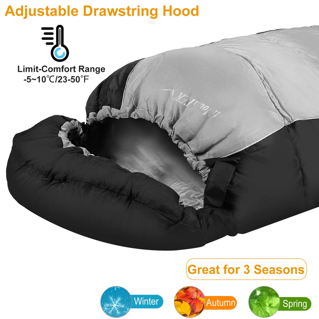 1Pc Mummy Sleeping Bag Camping Sleeping Bags For Adults Outdoor Soft Thick Water-Resistant Moisture-proof Sleep Bag Suitable For Spring Autumn Winter Seasons