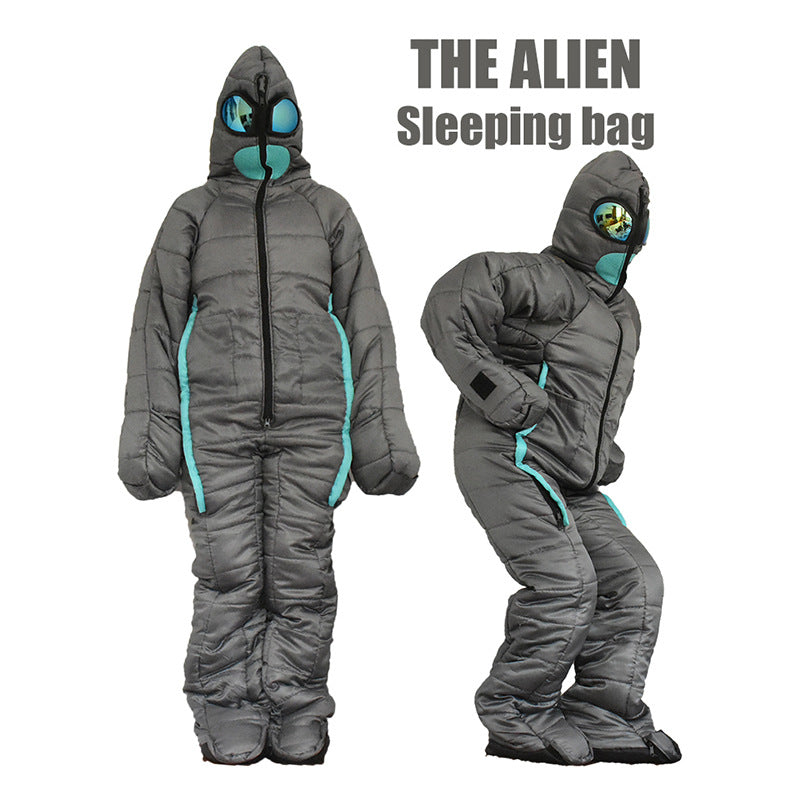 Alien Sleeping Bag Polyester Fiber Wearable Lazy Bag Comfortable Durable Sleeping Bag Funny Full Body Rest Bags Warm Hiking Tool